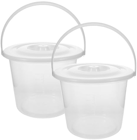 ZUNOXAZ 2pcs Plastic Urinal Pot with Measuring Scale - Bedside Commodes Chamber Pot for Women and Men - Portable Urine Collection Bottle Sample Cup with Handle
