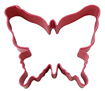 Anniversary House Butterfly Poly-resina rivestito Cookie Cutter Rosa, Polyresin acciaio, 8,3 cm (3,25)