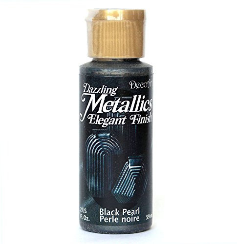 DecoArt Americana Acrylic Metallic Paint, Black Pearl, 59 ml (Pack of 1)