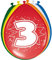 Folat 08203 - Zahlenballons/Ballon mit Zahl 3-12 / 30 cm - 8 STK.