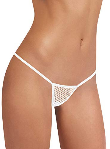 Sohimary 545 Femme 1 Mini String Résille XS S M 34 36 38 40 Blanc