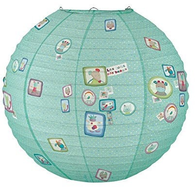 Moulin Roty-Papierlampion hängend, grün