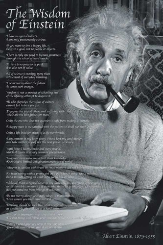 Albert Einstein - The Wisdom of Einstein - Plakat Druck Poster Prints - Grösse 61x91,5 cm