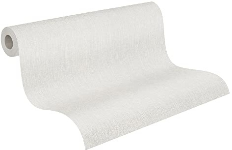 A.S. Création 25 x 1.06 m Made in Germany White Paintable Non-Woven Wallpaper 589514 5895 14