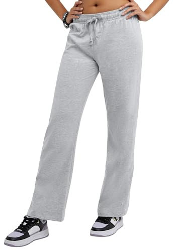 Champion Pantaloni da Donna Leggeri e Comodi, in Jersey, 80 cm (Taglie Forti Disponibili), Grigio Oxford, M