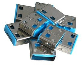 10 USB Portschlösser BLAU Erweiterungskit für 40452