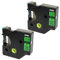 2x Schriftband-Kassetten 45019 S0720590 schwarz auf grün 12mm x 7m kompatibel für LabelManager LM 160 210D 220P 260P 280 360D 420P 450D 500TS PnP MobileLabeler LabelPoint LabelWriter 450 Duo
