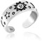 AeraVida Celestial Sky Sun Moon und Star .925 Sterling Silber Zehenring oder Pinky Ring