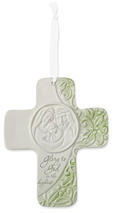 ENESCO Grund Sich zu freuen von Gregg Geschenk Ornament Krippe Kreuz Ornament 4 in