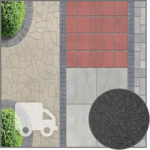 Terralith Pflasterfugenmörtel für LKW-Belastung schwarz/schwarz mit Bindemittel - 26,5kg - Fugenmörtel wasserdurchlässig gegen Unkraut für außen