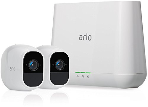 Arlo Pro2 Wireless Home Security Camera System CCTV, Wi-Fi, Alarm, Rechargeable, Night Vision, Indoor or Outdoor, 1080p, 2-Way Audio, Free Cloud Storage, 2 Camera Kit, VMS4230P