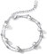 Cupimatch Damen Armband Elegant Armreifen mit Perlen Verstellbar Doppelte Kugel-Ketten Edelstahl Armkettchen, Silber