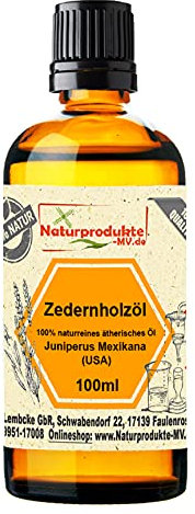 Zedernholzöl (100 ml) 100% naturreines ätherisches Zedernholz Öl