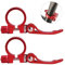 DAZISEN Morsetto del Sedile - Mountain Bike Bicicletta Scaffale Tubo Morsetto Blocco Sgancio rapido Sella Sede Asta Morsetto 28.6mm 2 Pezzi(Rosso)