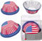 Lot de 50 moules à muffins - USA + Amérique - Pour fête ou anniversaire d'enfant - Rayures bleues blanches et rouges