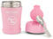 Twistshake Thermobehälter für Essen Babys und Kinder Inklusive klappbarem Löffel, Pastel Pink, 350 ml