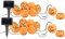 Lunartec Garten-Lichterkette LED: 2er-Set Solar-Lichterketten mit 10 LED-Lampions, Halloween-Kürbis-Look (Halloween Deko Lichterkette, Halloween Lichterkette außen, Lichtschlauch)