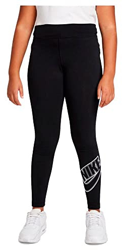 Nike Unisex Kinder Essential Futura Leggings, Black/White, 13 Jahre EU