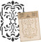 NAKLEO Malschablone für Handwerk A3 30x42cm, Klassiker Barockes Ornament Muster, Wiederverwendbare Kunststoff DIY & Scrapbooking Zeichenschablone, Decoupage Kunst Vorlage, Wand Stoff Möbel Holz