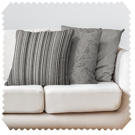 NOVELY® MALCHIN Kissenhüllen im 3er-Set für Dekokissen (40 x 40 cm) in Baumwoll-Optik, ohne Füllung, mit verdecktem Reißverschluss | Farbe: 06 Steingrau