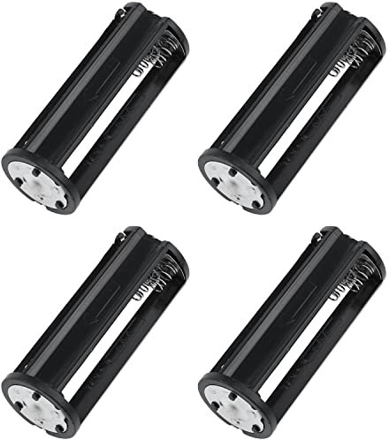 Haidong AAA Battery Holder Cylindrical Battery Holder Black cylinder3x1.5V AAA Plastic Battery Storage Adapter case for 3 x 1.5V AAA Battery Flashlight（4pcs）
