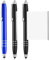 TANCUDER 3 Penna a Sfera con Ricariche, Retrattile per Notepad, a Punta Fine da 0,7 mm a Scatto in Metallo per Scuola, Ufficio - Nero, Blu