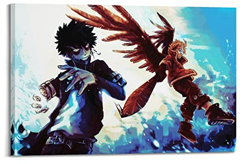 INKLOT Anime Dabi X Hawks Poster, dekoratives Gemälde, Leinwand, Wandposter und Kunstbild, modernes Familien-Schlafzimmer, 30 x 45 cm