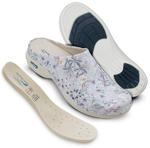 Nursing Care Wash'Go Clogs aus Leder, Frühling, 41 EU