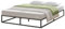 Novilla Cadre de lit Plateforme en métal pour Matelas de 140 x 190 cm, Rangement sous Le lit, Support à Lattes en Bois, Pas Besoin de sommier, Assemblage Facile, Noir