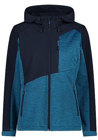 CMP Damen Softshelljacke mit leichtem Innenfleece 33A1726 blau melange 46