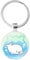 PhunkZ Mamegoma Schlüsselanhänger aus Glas, Cabochon, niedlich, lustig, Cartoon-Design, für Tasche, Auto, Ringhalter, rot, 35