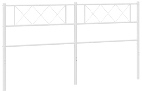 vidaXL Ersatz-Kopfteil Metall Weiß 180 cm