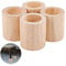 OLYCRAFT 4Pcs Cylinder Wood Bed Risers 39.9mm ID Wood Furniture Risers 57.3x70.24mm Wooden Heighten Solid Feet Wooden Cylinder Extender Risers for DIY Painting Sofa Couch Chair Table