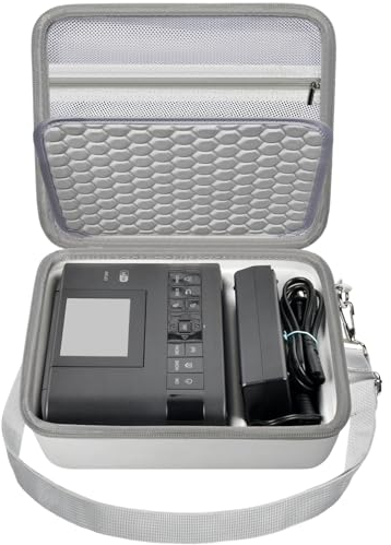 casmilee Hart Tasche für Canon SELPHY CP1500/CP1300/CP1200 Mini Mobiler Fotodrucker und Farbtinten Papierset mit Verstellbarem Schultergurt - Nur Tasche (Weiß)