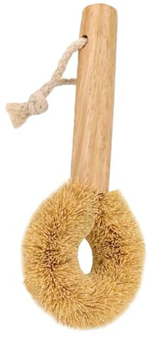 OUNONA 2pcs Multipurpose Dish Scrubber Pressing Cleaning Brush Long Thin Brush for Kitchen Pan Bowl Cleaning Tool