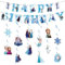 BX 14PCS Frozen Geburtstag Dekoration, Frozen Bunting Girlande und hängende Dekoration, Happy Birthday Banner Dekorationen, Geburtstag Banner Dekorationen, Frozen Thema für Kinder Geburtstag Party
