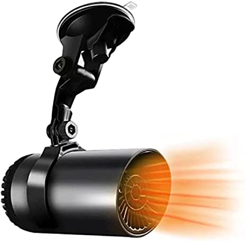 Windschutzscheiben-Defroster und Entfroster, 12 V, 150 W, automatischer Defogger, um 180° drehbare Heizung, tragbare Auto-Heizungs-Defroster-Lüfter mit Saughalter, für Autos, Pickup-Autos,