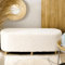 HOMLA Teddy-Stoff Bank ELSA Beige 120x40x44 cm