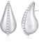 Rajputana Dupes Ohrringe Drop Earrings Grobe Silberohrringe für Frauen Teardrop Tropfen Ohrringe Vergoldet für Damen Mädchen Mode Trendy lightweight Hypoallergenic Schmuck