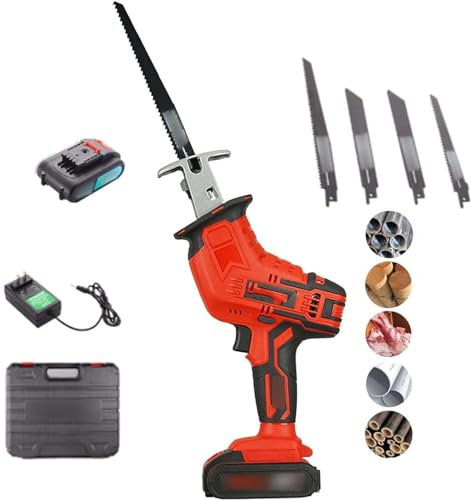 MAYFABD Sierra Eléctrica para Huesos 24V Sierra Carnicero para Cortar Huesos Jamon Congelar Carne Multifunción Sierra con Batería y Cuchilla Cargador Rápido para Costillas Manitas,B