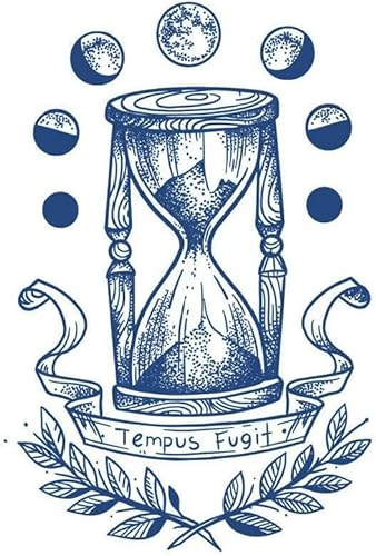 5 Stück Pflanzliche Temporäre Tattoo-Aufkleber, Großes Bild, Sanduhr, Wasserdicht, Simuliertes Arm-Tattoo Für Männer Und Frauen