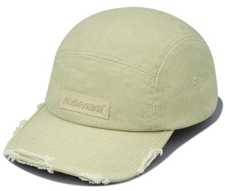 CLAPE 5 Panel Baseball Cap Distressed Washed Basecap im Used Look Flat Brim Snapback Cap UV Schutz Schildkappen Baumwolle Schirmmütze Sommer Camp Cap