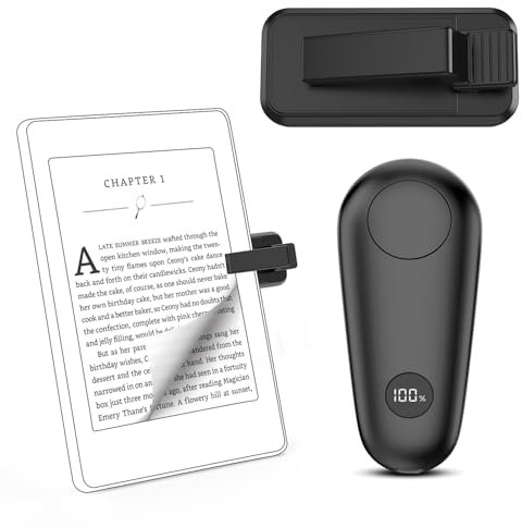 RF Remoto Páginas para Kindle Paperwhite, de Página Remoto Clicker para Tablets Lectura Novelas Comics, Negro