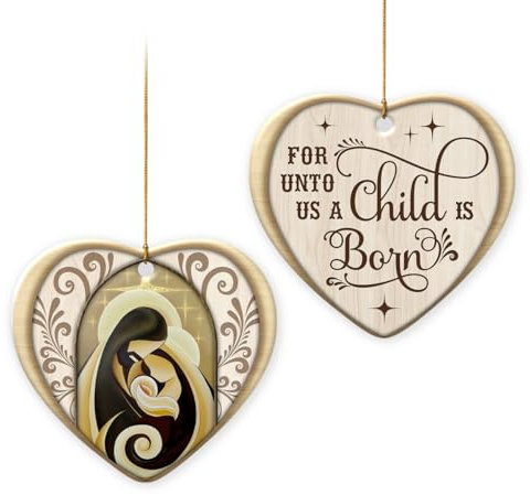 VeryHomy Weihnachtskrippe 2024 | Krippengeschenke für Familie und Freund, Keramik-Weihnachtsbaum, christliche Ornamente | religiöse Geschenke für Frauen, katholisch