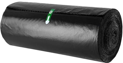 VAKOWOO 20 Bin Bags Liners, 150L Black Refuse Sacks, Leak Resistant, 30 μm Wheelie Bin Liner Rubbish Garbage Bags for Every Day Use, Kitchen, House Hold, Office (900mm X 1100mm)