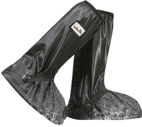 Gteyaeen Copriscarpe Impermeabili, Copriscarpe Antipioggia Copriscarpe Riutilizzabile Stivali di Copriscarpe Antiscivolo con Zip Antiscivolo Catarifrangente per Pioggia Neve o Fango-XL