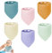 Nokwocy 6 Stück Dreieckstuch Baby,Lätzchen Baby,Musselintücher Baby und Babylätzchen,Weich,Absorbierend,Baby Lätzchen mit 2 Verstell-Druckknöpfen,für Kleinkinder,Unisex,Halstuch Baby