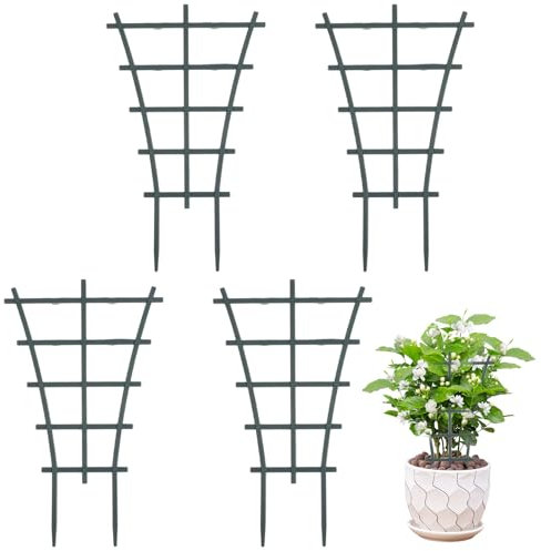 Giantree 4 enrejados para plantas de interior, enrejado para plantas trepadoras de interior, mini enrejado de jardín, enrejado pequeño para plantas en maceta, escalera para plantas de interior,