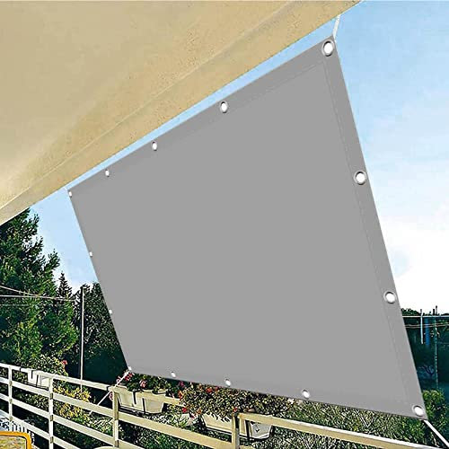 Voile d'ombrage rectangulaire respirant pour jardin/piscine/terrasse Gris clair 2,4 x 3,6 m