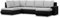 Mebligo - Ecksofa mit Schlaffunktion und 3 Bettkasten FORESTA 300x89x200 (BxHxT) Grau + Schwarz - Ottomane Links Eckcouch, Couch U Form, Sofa Wohnzimmer, Sofas & Couches, Eckschlafsofa